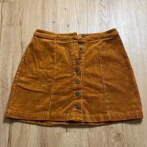 Corduroy mini skirt